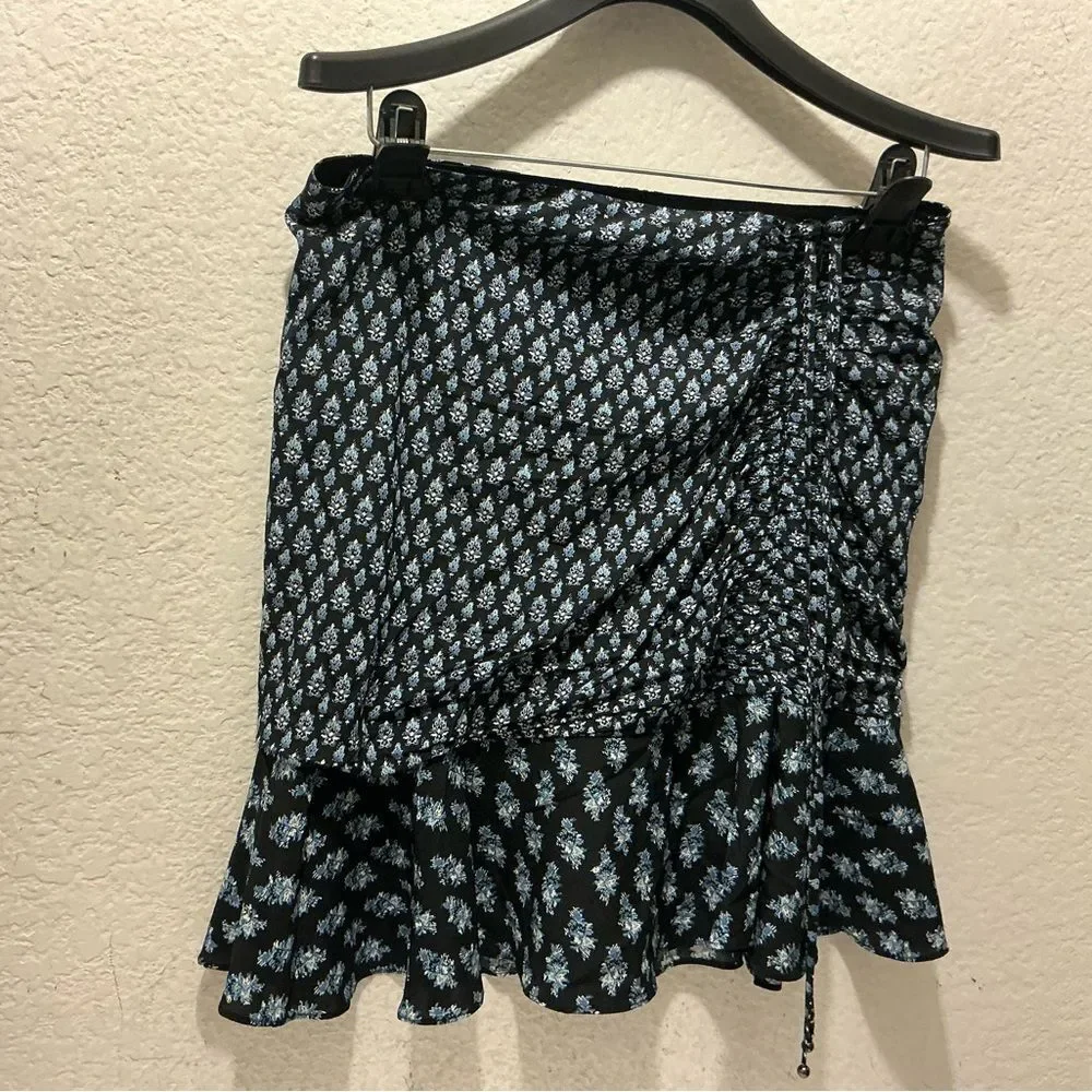 Veronica beard violet ruched paisley mini skirt size 4 - Picture 2 of 6